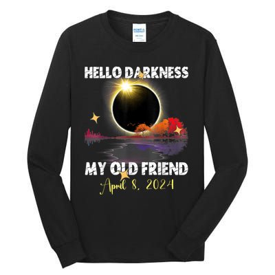 Funny Solare Eclipse April 08 2024 Tall Long Sleeve T-Shirt