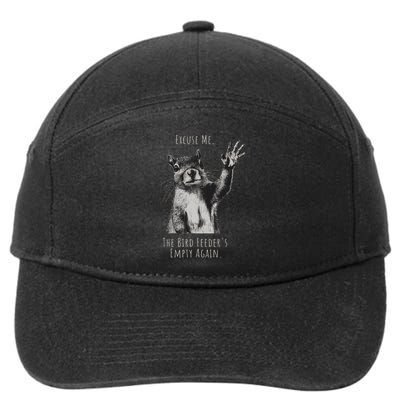 Funny Squirrel Excuse Me, Bird Feeder's Empty Again 7-Panel Snapback Hat