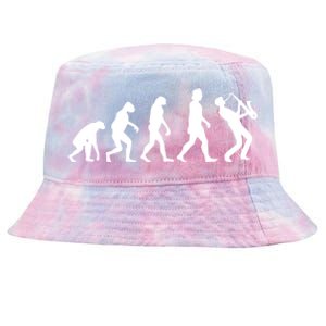 Funny Saxophonist Evolution Saxophone Player Gift Tie-Dyed Bucket Hat