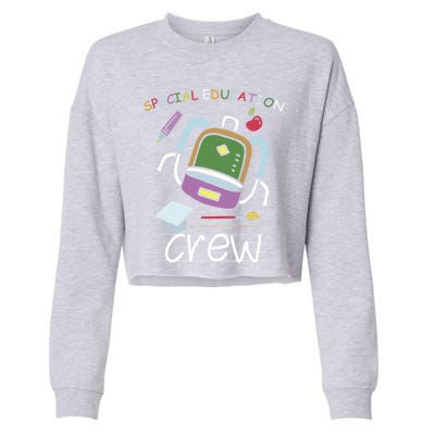 Fun Special Education Gift Design Teachers Fun Gift Meaningful Gift Cropped Pullover Crew