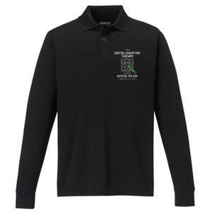 Funny Special Education Teacher Great Gift Performance Long Sleeve Polo