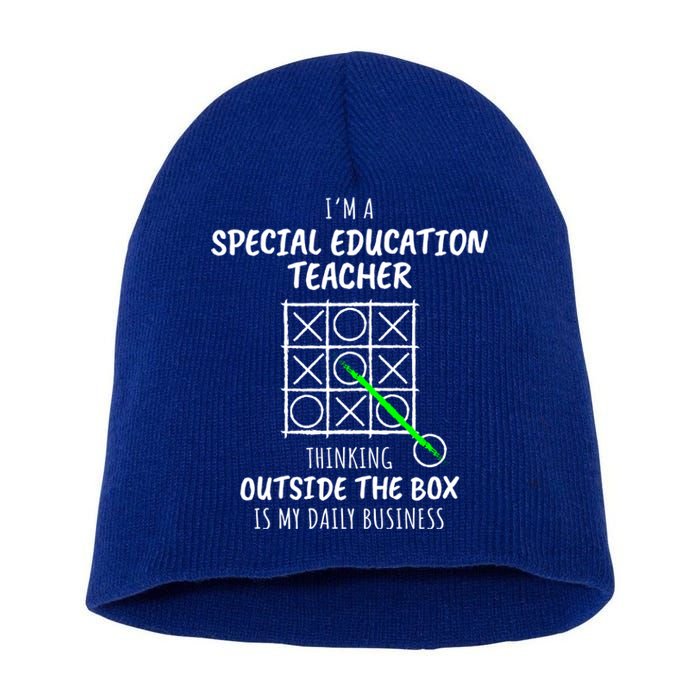 Funny Special Education Teacher Great Gift Short Acrylic Beanie