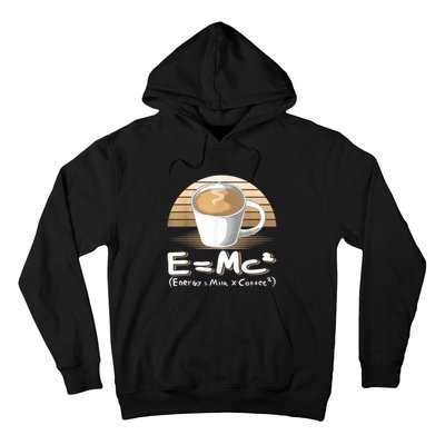 Funny Science, E=MC2 Coffee Energy Milk Coffee Formula Hoodie