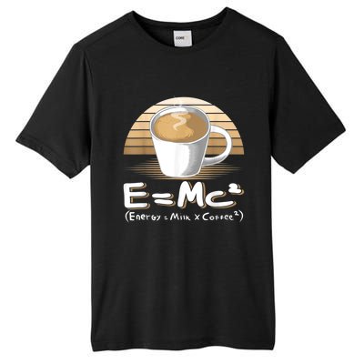 Funny Science, E=MC2 Coffee Energy Milk Coffee Formula Tall Fusion ChromaSoft Performance T-Shirt