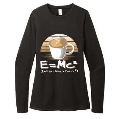 Funny Science, E=MC2 Coffee Energy Milk Coffee Formula Womens CVC Long Sleeve Shirt