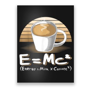 Funny Science, E=MC2 Coffee Energy Milk Coffee Formula Poster