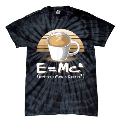 Funny Science, E=MC2 Coffee Energy Milk Coffee Formula Tie-Dye T-Shirt