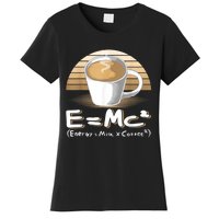 Funny Science, E=MC2 Coffee Energy Milk Coffee Formula Women's T-Shirt