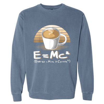 Funny Science, E=MC2 Coffee Energy Milk Coffee Formula Garment-Dyed Sweatshirt