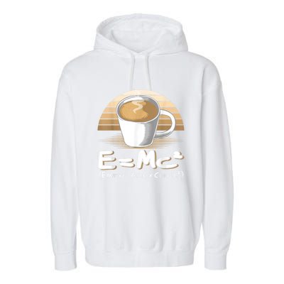 Funny Science, E=MC2 Coffee Energy Milk Coffee Formula Garment-Dyed Fleece Hoodie