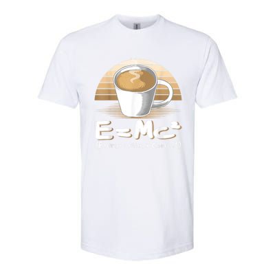 Funny Science, E=MC2 Coffee Energy Milk Coffee Formula Softstyle CVC T-Shirt