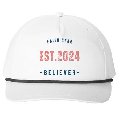 Faith Star Est.2024 Believer Snapback Five-Panel Rope Hat