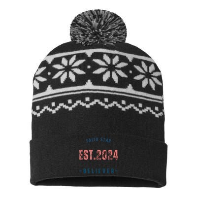 Faith Star Est.2024 Believer USA-Made Snowflake Beanie