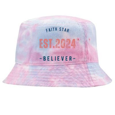 Faith Star Est.2024 Believer Tie-Dyed Bucket Hat