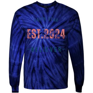 Faith Star Est.2024 Believer Tie-Dye Long Sleeve Shirt