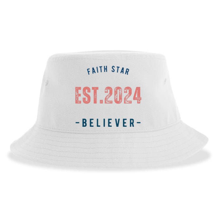 Faith Star Est.2024 Believer Sustainable Bucket Hat