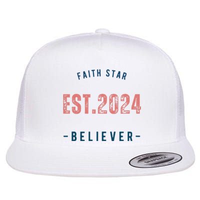 Faith Star Est.2024 Believer Flat Bill Trucker Hat