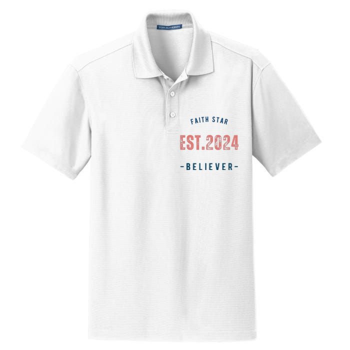 Faith Star Est.2024 Believer Dry Zone Grid Polo