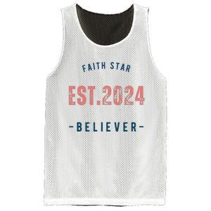 Faith Star Est.2024 Believer Mesh Reversible Basketball Jersey Tank