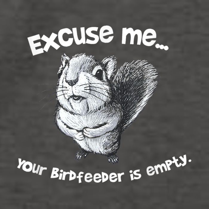 Funny Squirrel Excuse Me Your Birdfeeder Is Empty  Vector Backpack