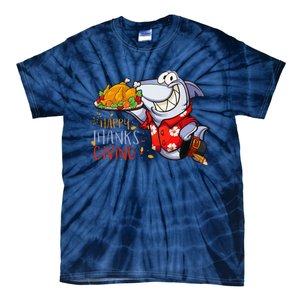 Funny Shark Eat Turkey Happy Thanksgiving Gifts Tie-Dye T-Shirt