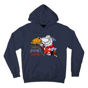 Funny Shark Eat Turkey Happy Thanksgiving Gifts Tall Hoodie