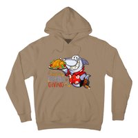 Funny Shark Eat Turkey Happy Thanksgiving Gifts Hoodie