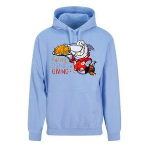 Funny Shark Eat Turkey Happy Thanksgiving Gifts Unisex Surf Hoodie