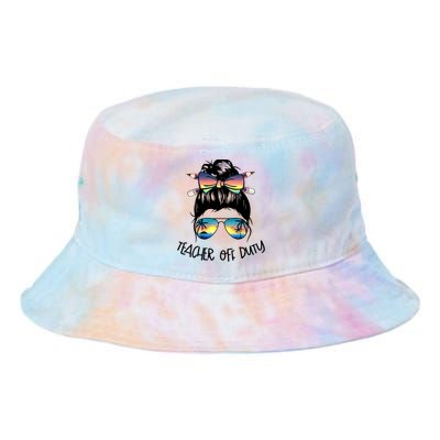 Funny Summer End Of School Year Teacher Off Duty  Tie Dye Newport Bucket Hat