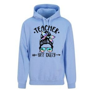 Funny Summer End Of School Year Teacher Off Duty Unisex Surf Hoodie