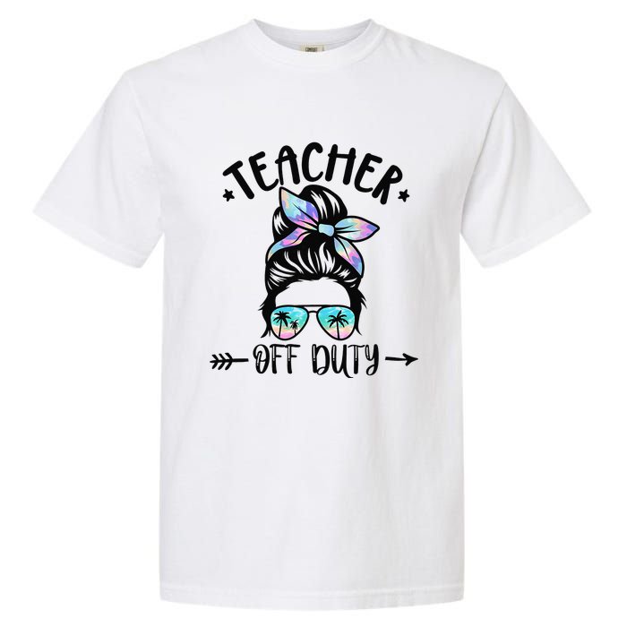 Funny Summer End Of School Year Teacher Off Duty Garment-Dyed Heavyweight T-Shirt