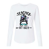 Funny Summer End Of School Year Teacher Off Duty Womens Cotton Relaxed Long Sleeve T-Shirt