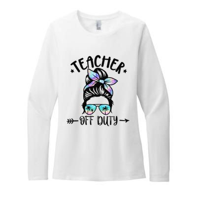 Funny Summer End Of School Year Teacher Off Duty Womens CVC Long Sleeve Shirt