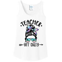 Funny Summer End Of School Year Teacher Off Duty Ladies Essential Tank