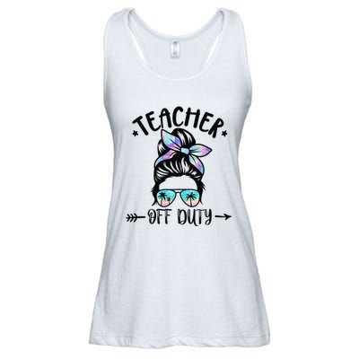 Funny Summer End Of School Year Teacher Off Duty Ladies Essential Flowy Tank