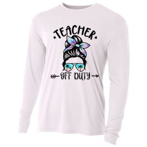 Funny Summer End Of School Year Teacher Off Duty Cooling Performance Long Sleeve Crew