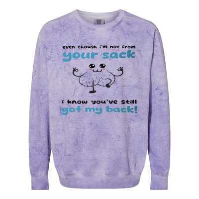 Funny Stepdad Even Though IM Not From Your Sack Colorblast Crewneck Sweatshirt