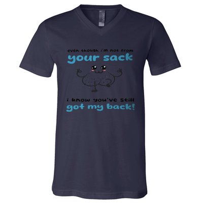 Funny Stepdad Even Though IM Not From Your Sack V-Neck T-Shirt