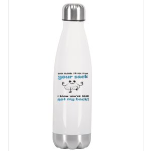 Funny Stepdad Even Though IM Not From Your Sack Stainless Steel Insulated Water Bottle