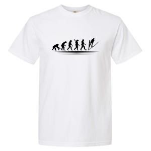 Funny Skiing Evolution Gift For Skiers Garment-Dyed Heavyweight T-Shirt