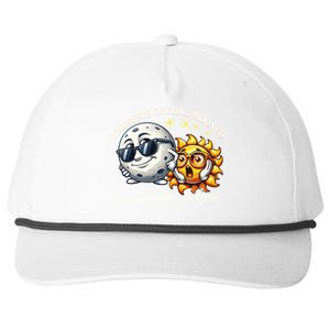 Funny Solar Eclipse April 2024 Sun Is Getting Mooned Snapback Five-Panel Rope Hat