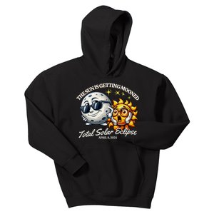 Funny Solar Eclipse April 2024 Sun Is Getting Mooned Kids Hoodie