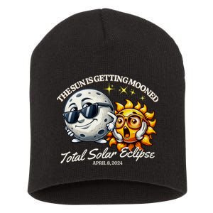 Funny Solar Eclipse April 2024 Sun Is Getting Mooned Short Acrylic Beanie