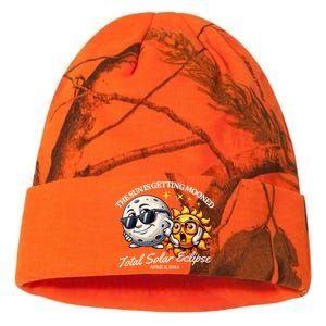 Funny Solar Eclipse April 2024 Sun Is Getting Mooned Kati Licensed 12" Camo Beanie