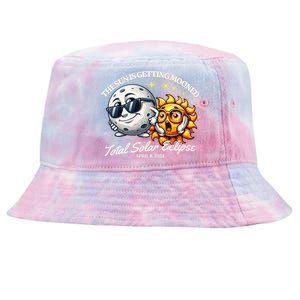 Funny Solar Eclipse April 2024 Sun Is Getting Mooned Tie-Dyed Bucket Hat