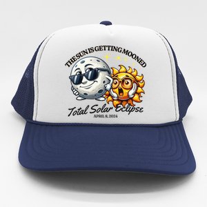 Funny Solar Eclipse April 2024 Sun Is Getting Mooned Trucker Hat