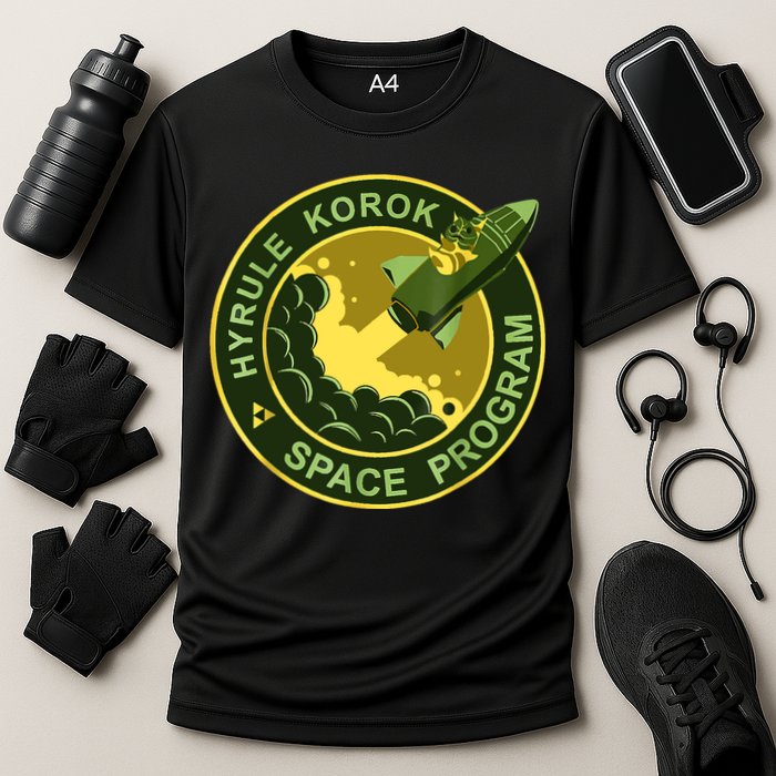 Funny Space Exploration Tee Hyrule Korok Space Program Cooling Performance Crew T-Shirt