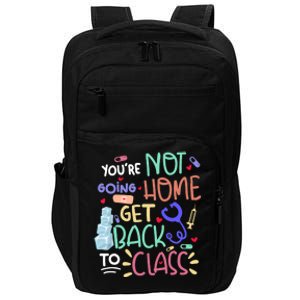 Funny Saying For School Nurse Students Registered Nurse RN Impact Tech Backpack