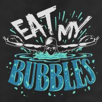 Funny Swimming Float Eat My Bubbles 7 Panel Mesh Trucker Snapback Hat