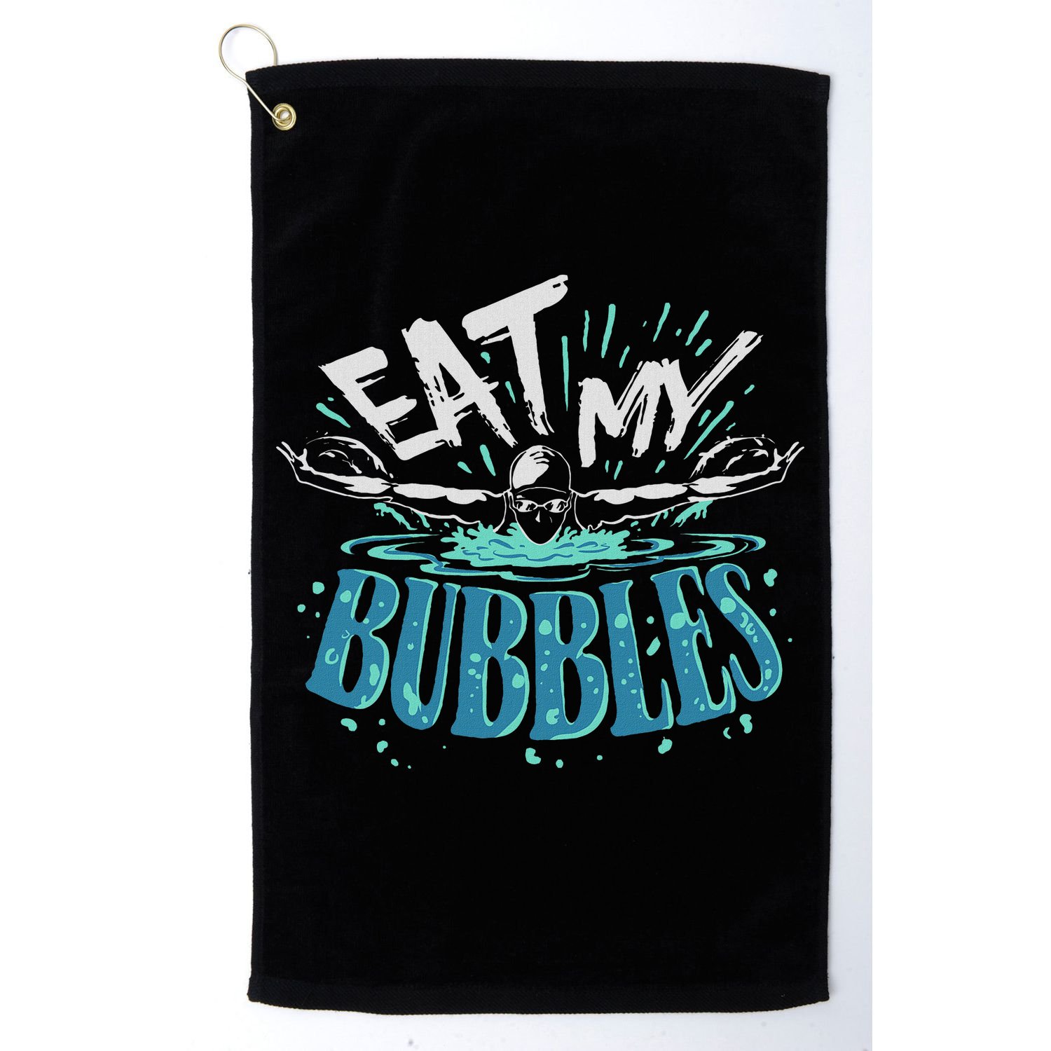 Funny Swimming Float Eat My Bubbles Golf Towel